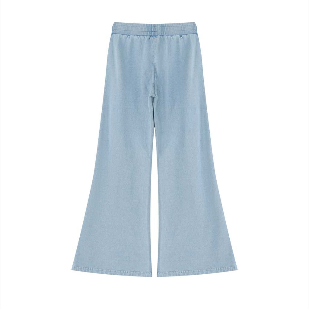 W.A.O - Women’s Vintage Wash Flared Sweatpants Set Bottoms