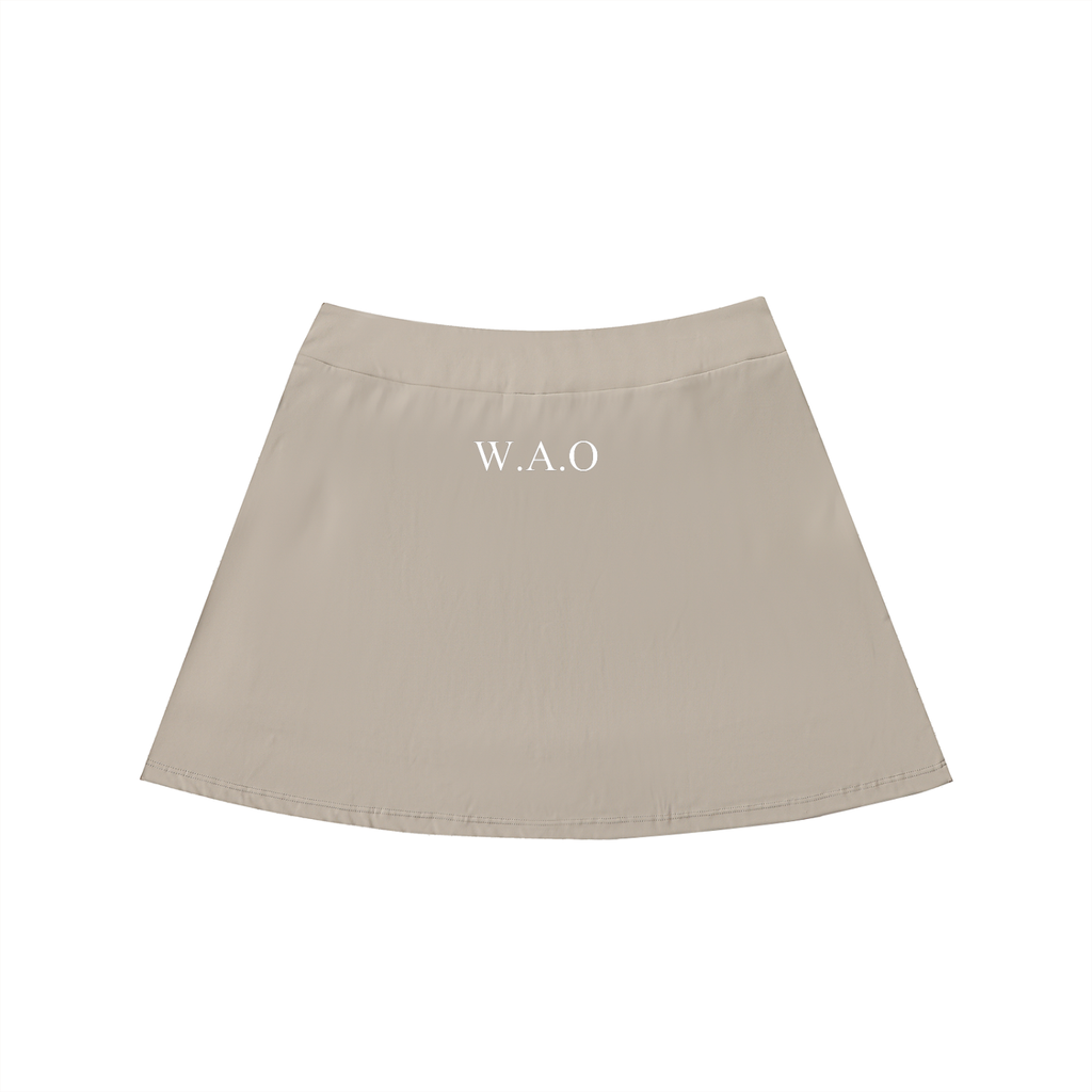 W.A.O - Women's High-Waist Pocketed A-Line Skirt