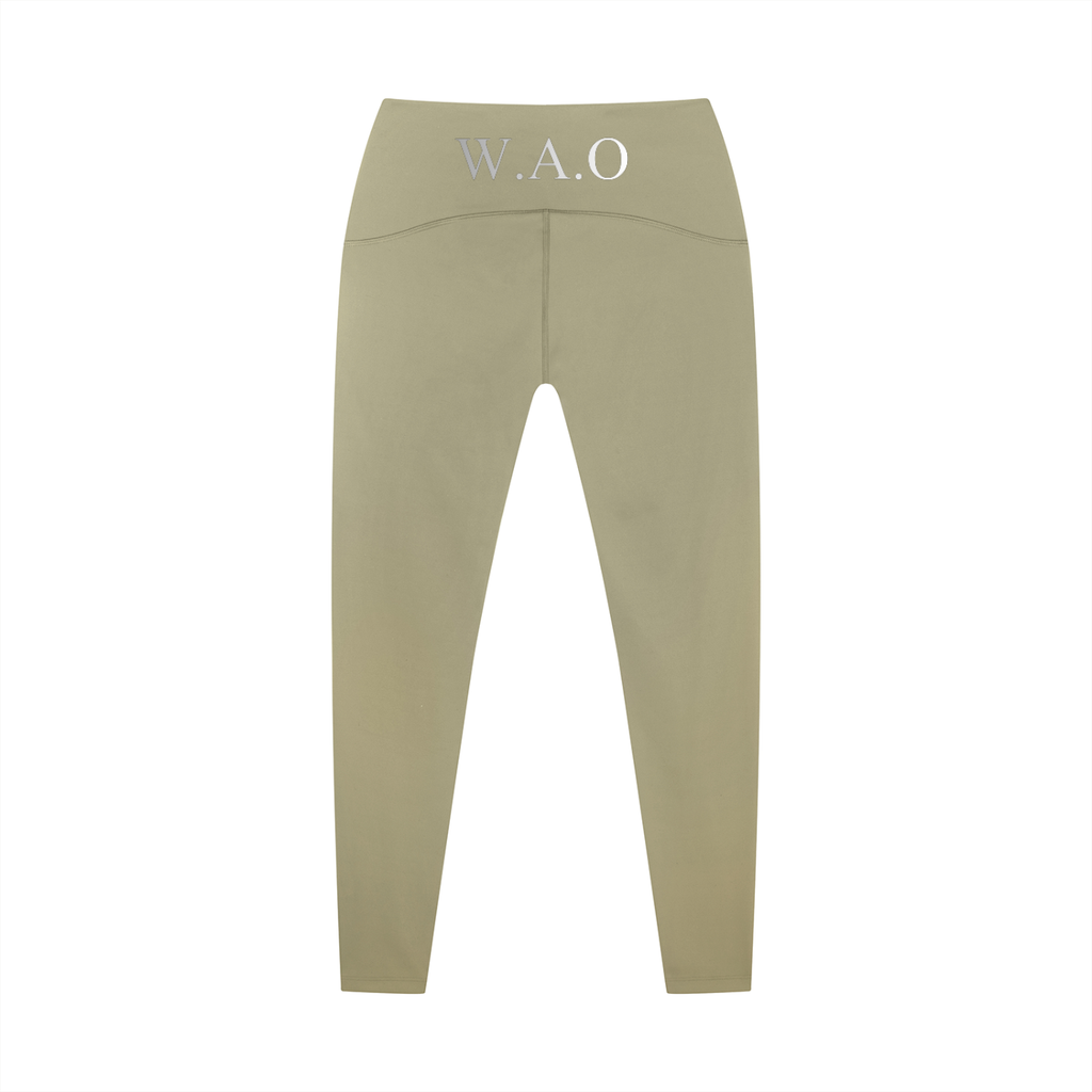 W.A.O - Women's High-Waisted Ankle Length Yoga Leggings