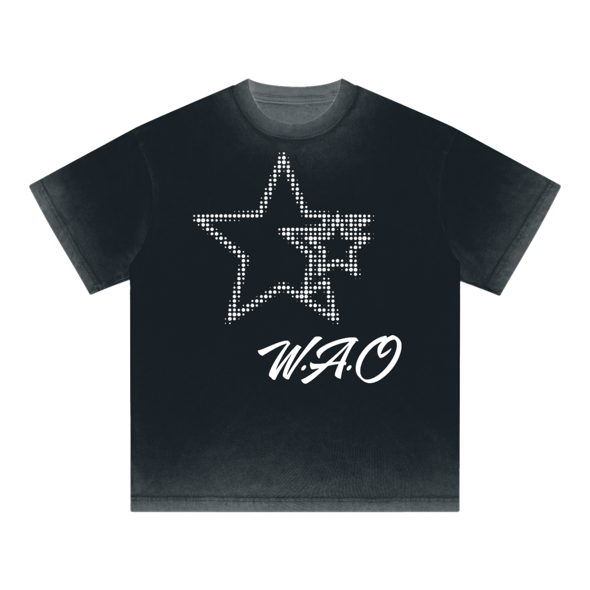 W.A.O - "True Stars" Reverse Dyed Loose Cotton T-Shirt