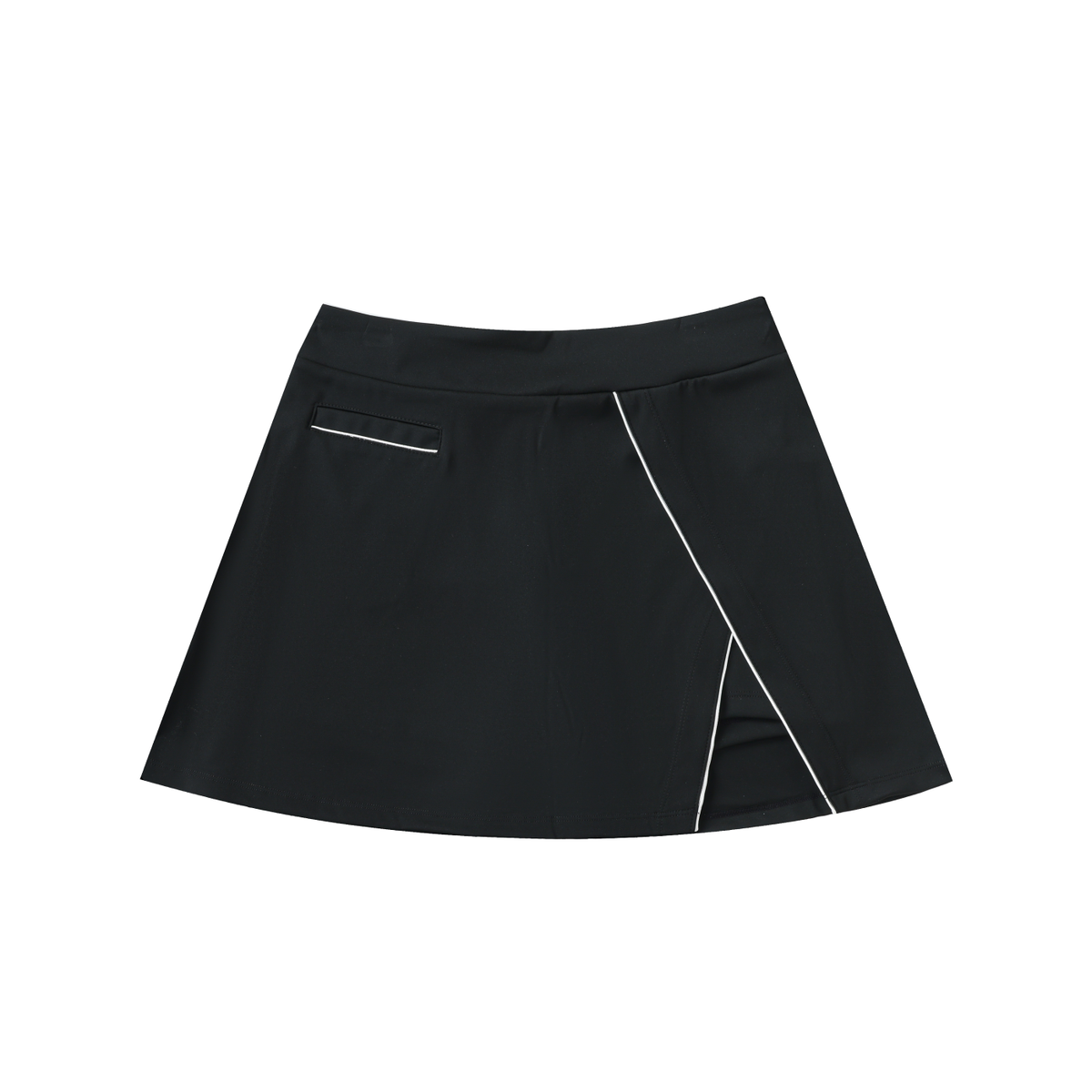 W.A.O - Women's High-Waist Pocketed A-Line Skirt