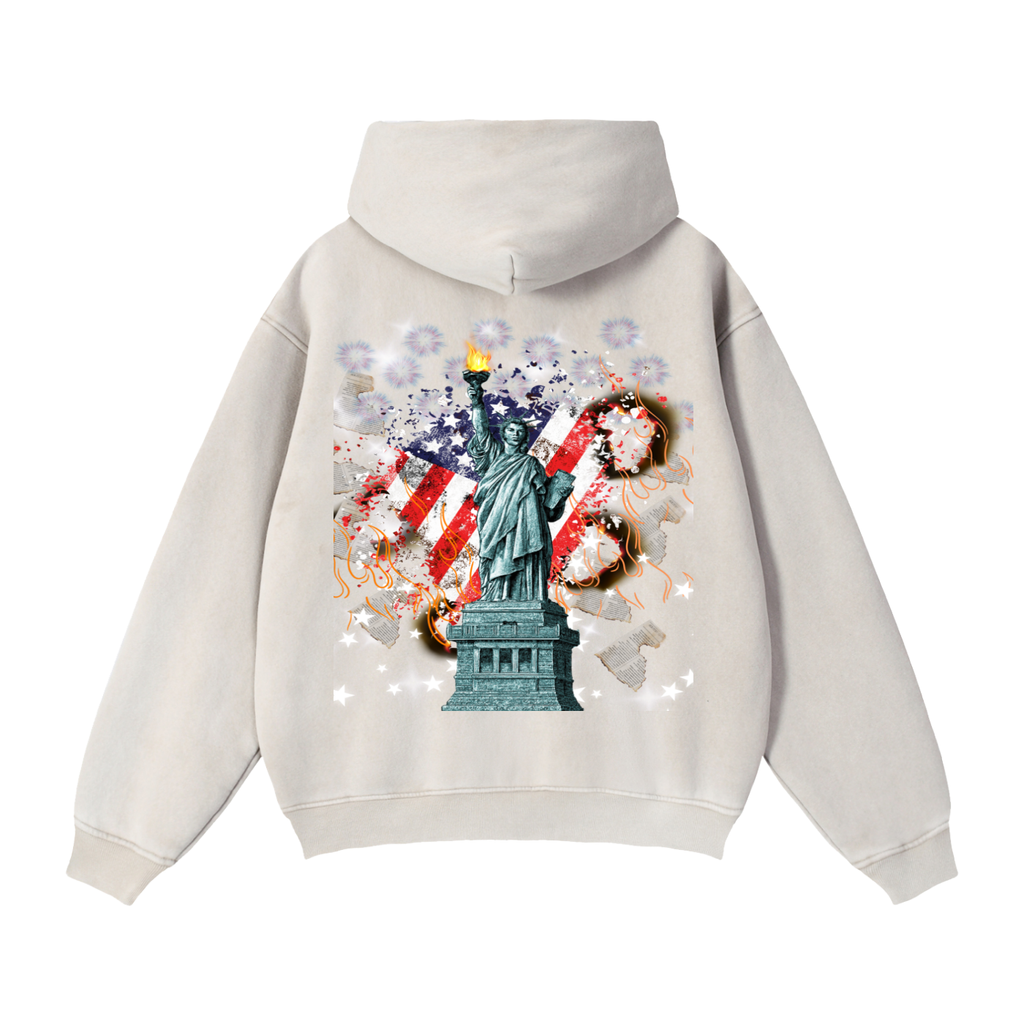W.A.O - "Absence Of Control" Zip-Through Boxy Fleece Hoodie