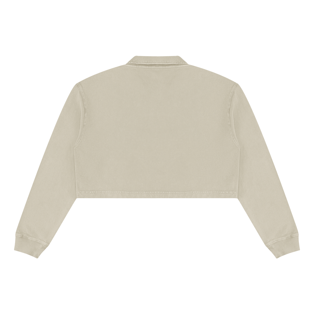W.A.O - Women’s Vintage Wash Crop Sweatshirt Set Top