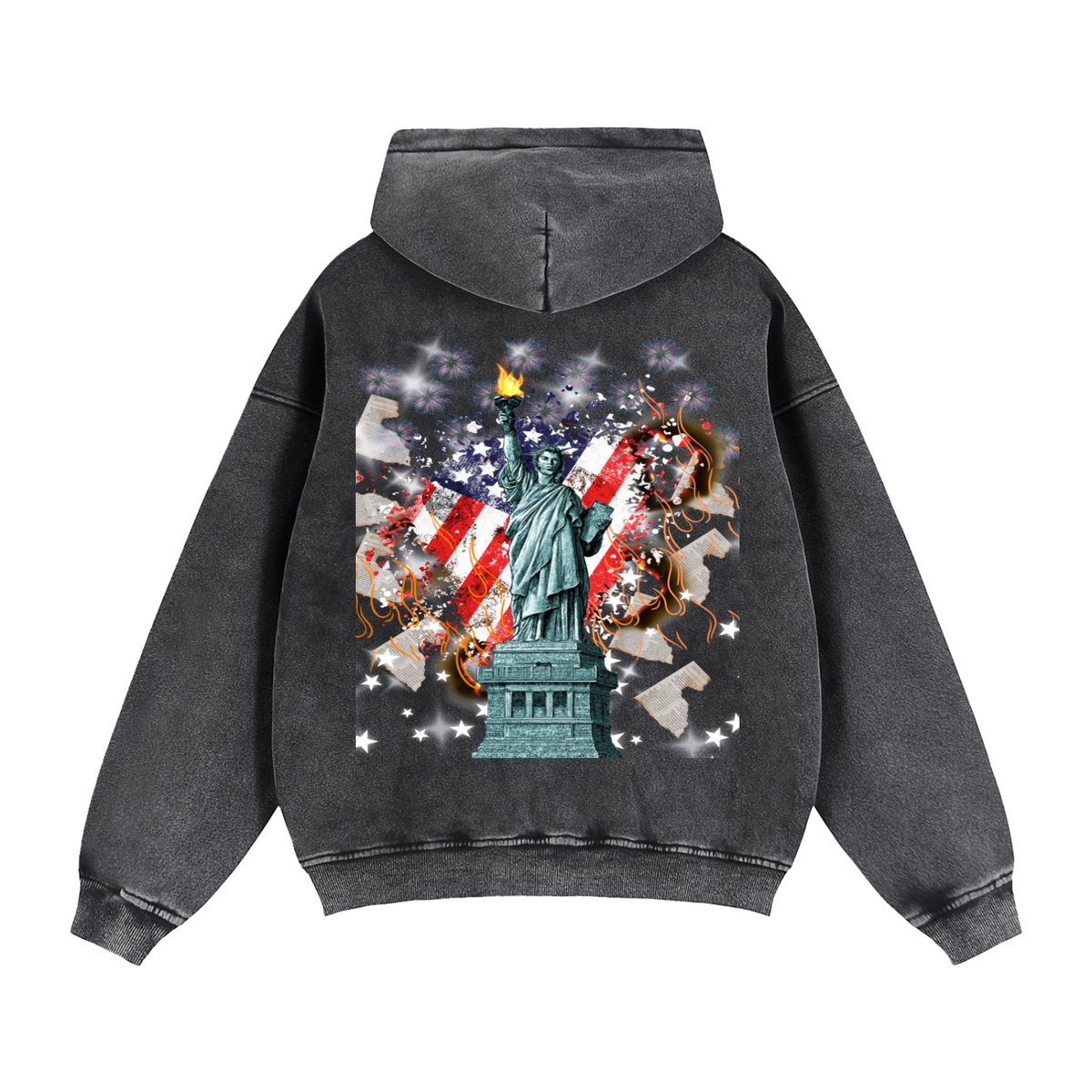 W.A.O - "Absence Of Control" Zip-Through Boxy Fleece Hoodie