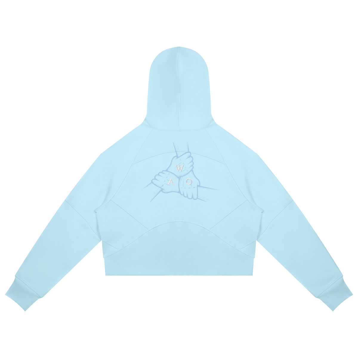 W.A.O - W.A.O's Logo Women's Cropped Zip-Through Hoodie Set Top