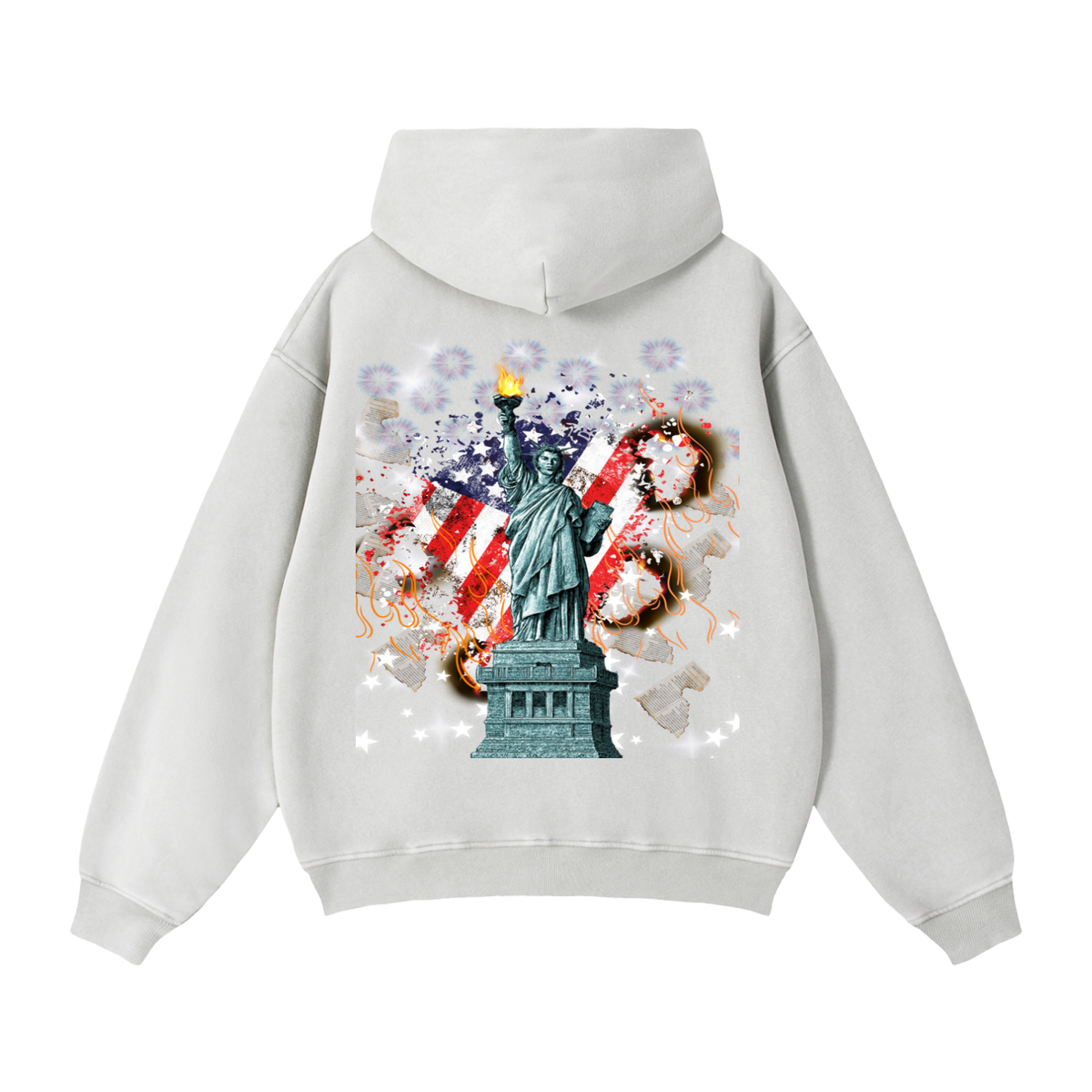 W.A.O - "Absence Of Control" Zip-Through Boxy Fleece Hoodie