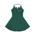 W.A.O - Women's Collared Halter A-Line Tennis Dress