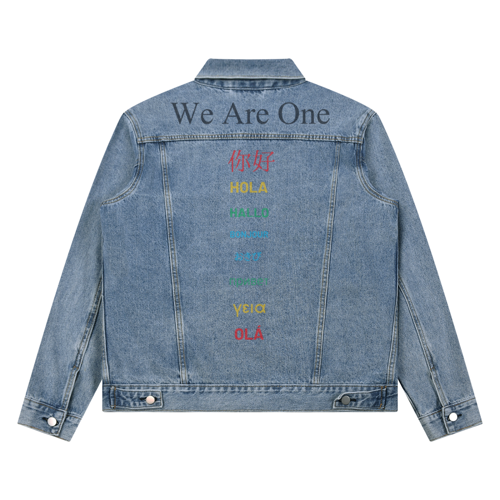 W.A.O - Logo Unisex Vintage Wash Denim Jacket