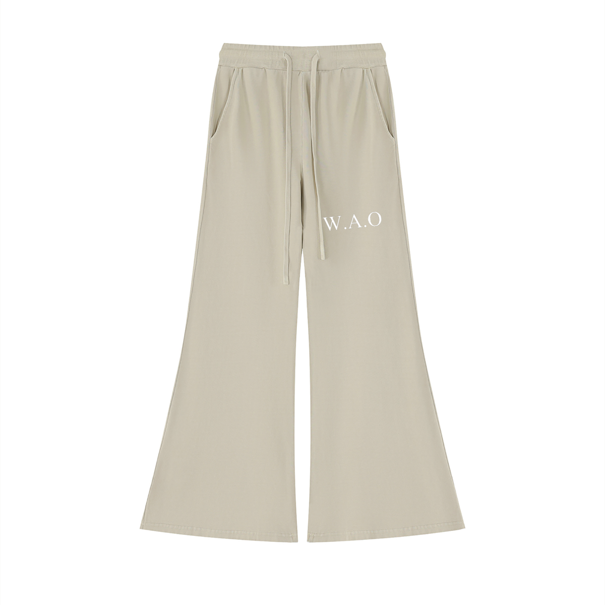 W.A.O - Women’s Vintage Wash Flared Sweatpants Set Bottoms