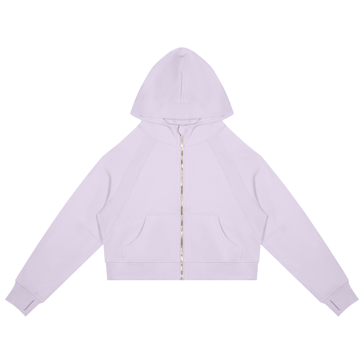 W.A.O - W.A.O's Logo Women's Cropped Zip-Through Hoodie Set Top
