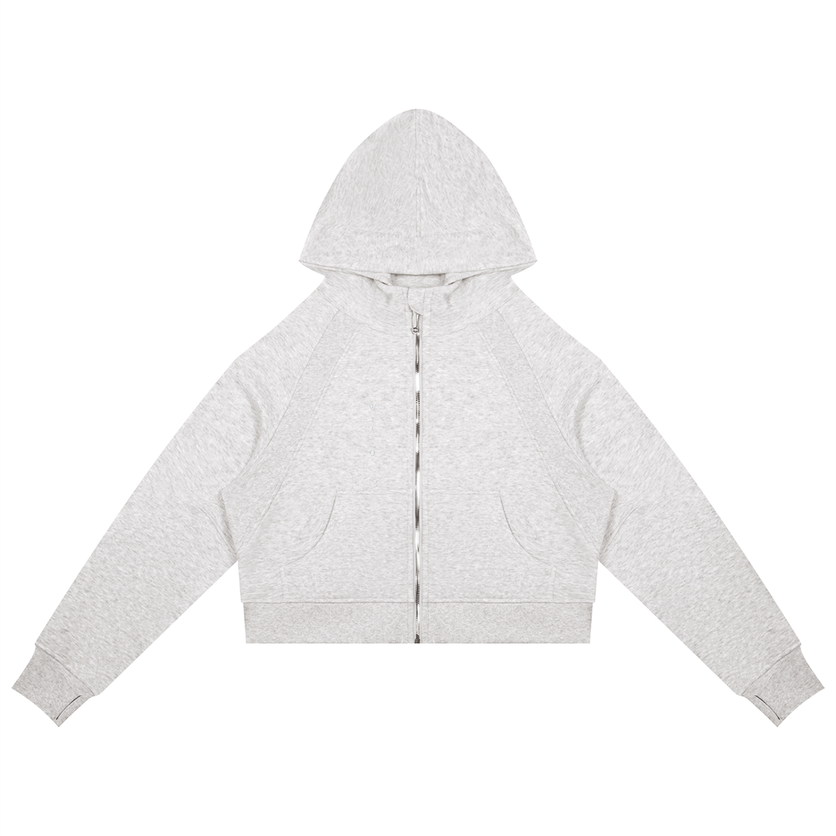 W.A.O - W.A.O's Logo Women's Cropped Zip-Through Hoodie Set Top