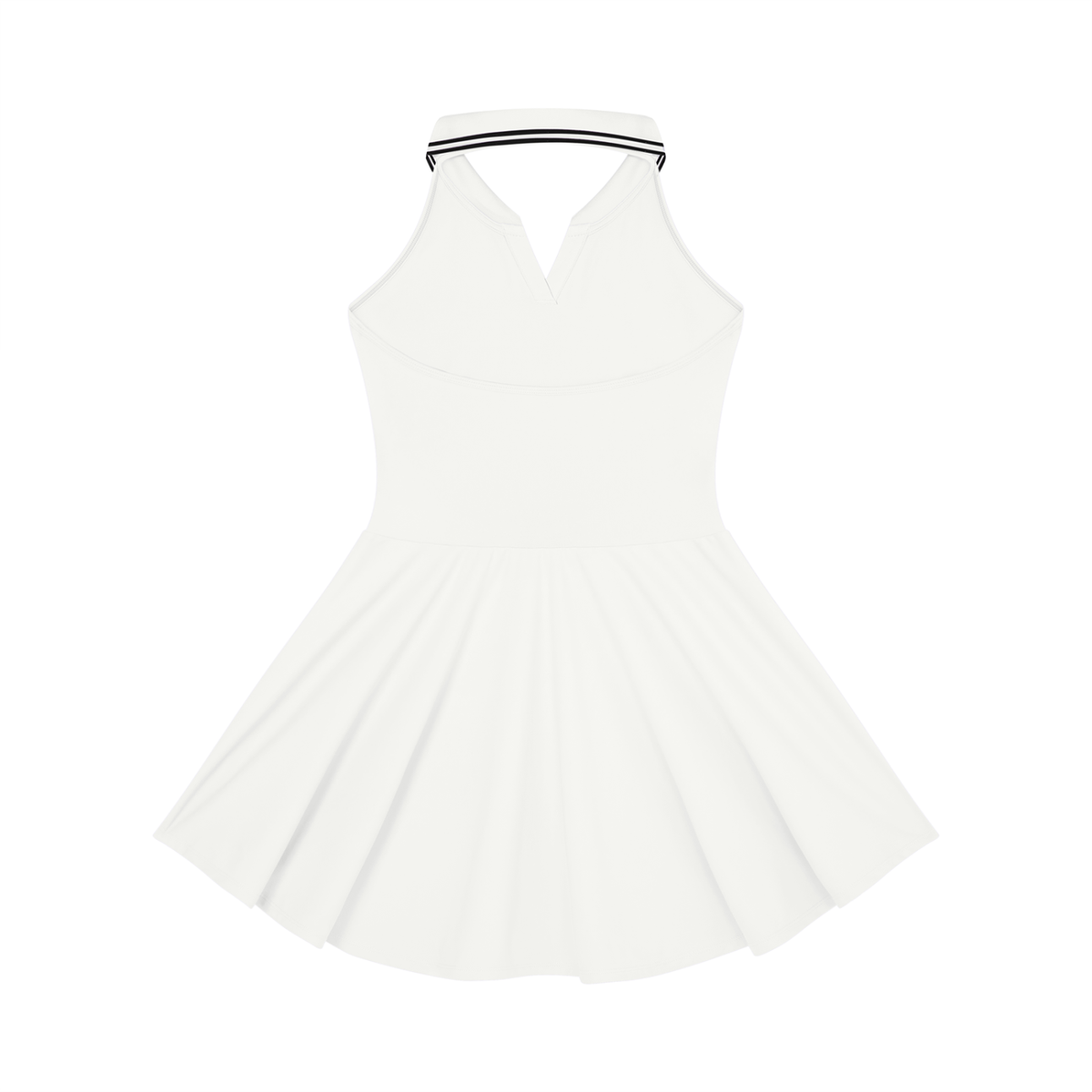 W.A.O - Women's Collared Halter A-Line Tennis Dress