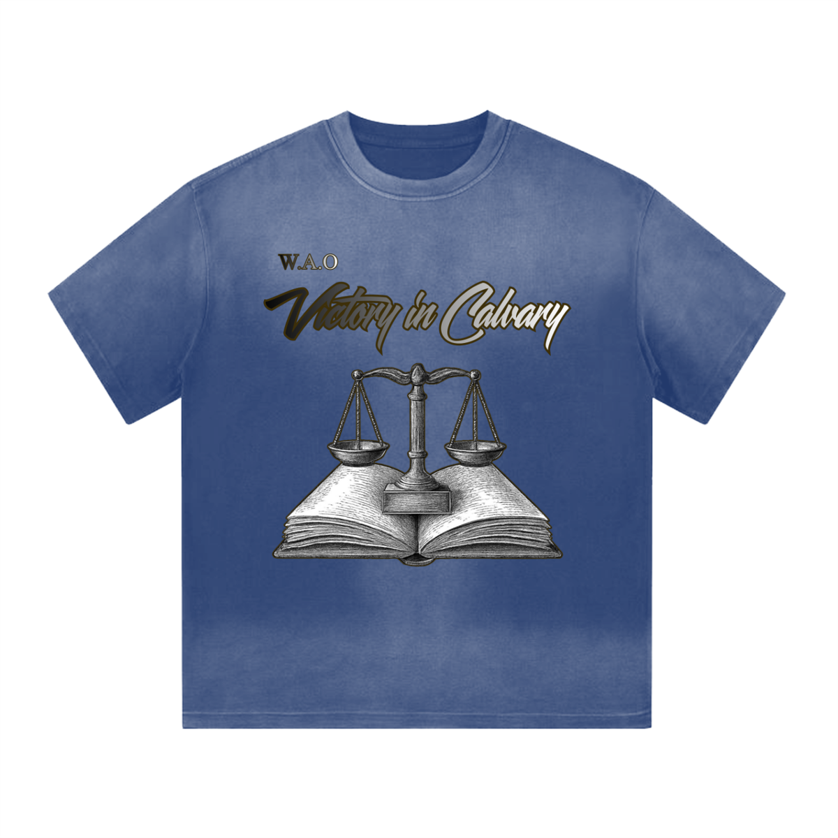 W.A.O - Invoke The Law “I” Shape Gradient Washed T-Shirt