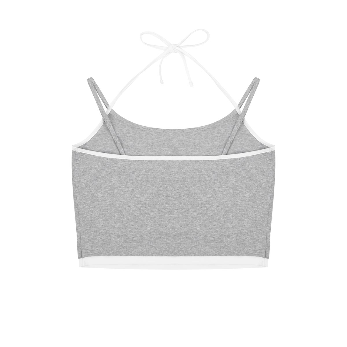 W.A.O - Women's Contrast Binding Halter Tank Top