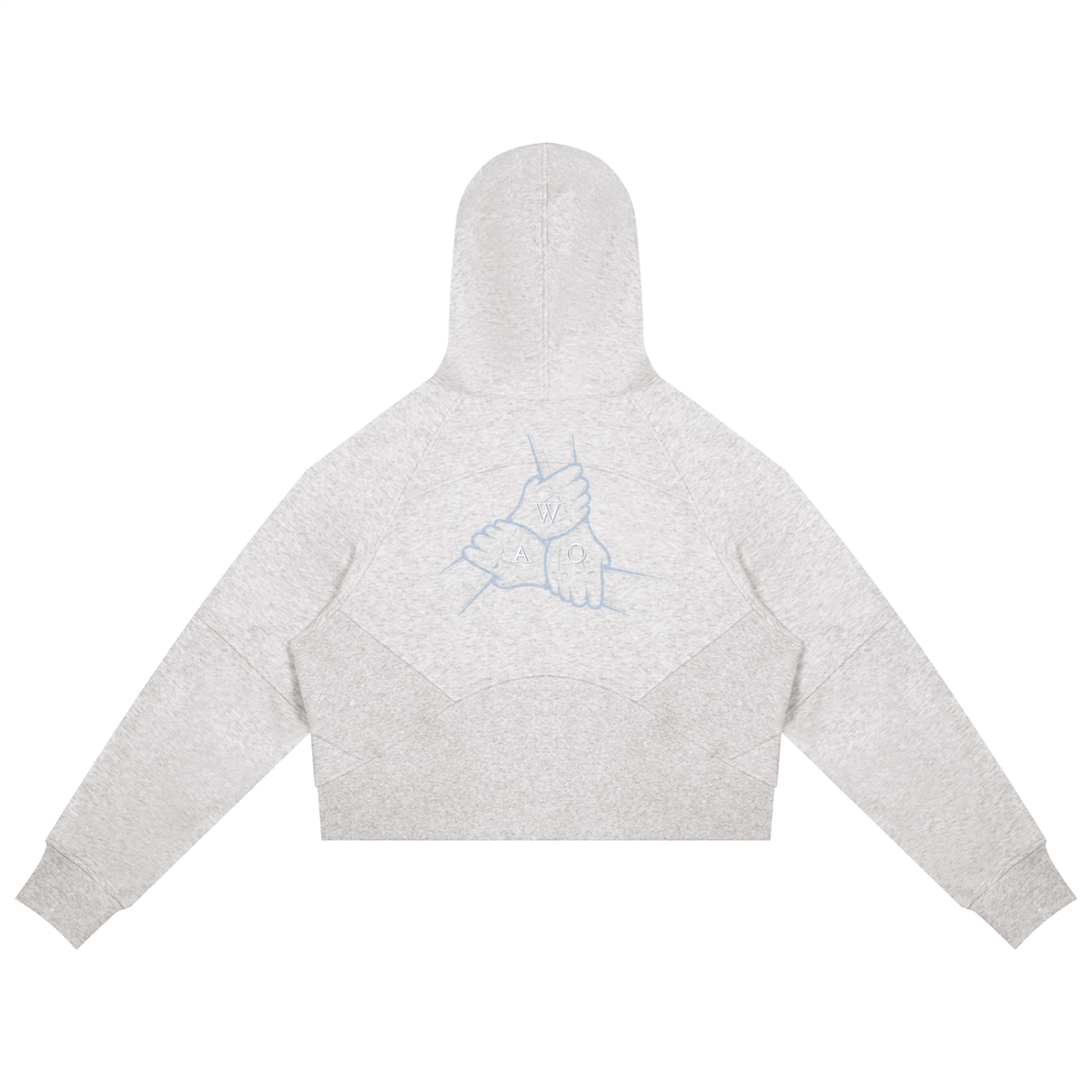 W.A.O - W.A.O's Logo Women's Cropped Zip-Through Hoodie Set Top