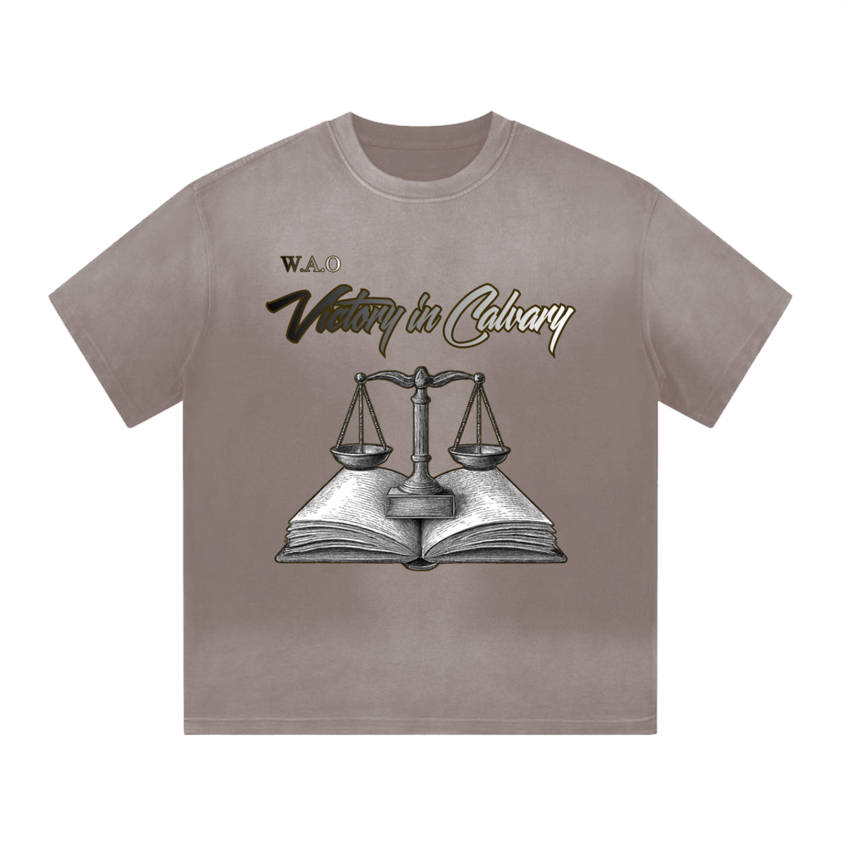 W.A.O - Invoke The Law “I” Shape Gradient Washed T-Shirt