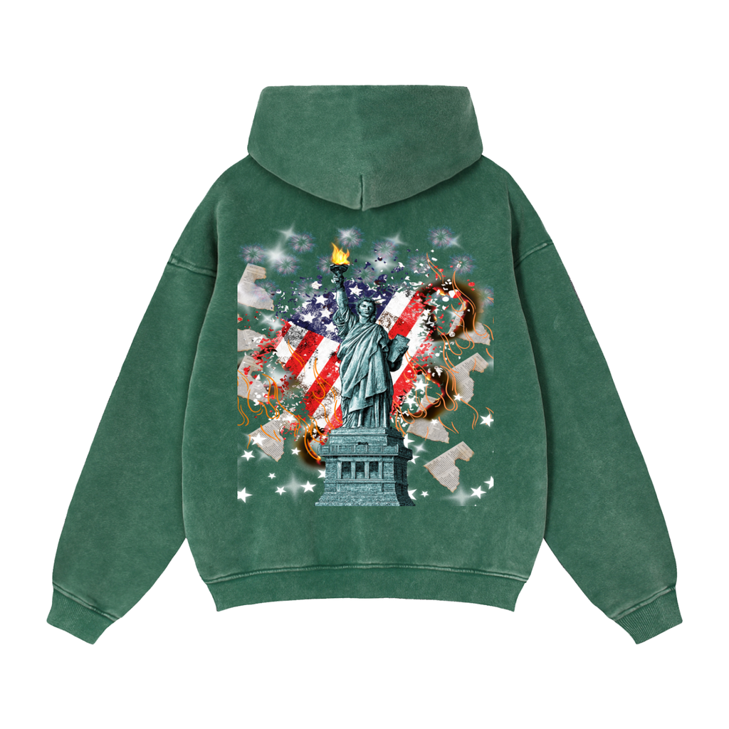 W.A.O - "Absence Of Control" Zip-Through Boxy Fleece Hoodie