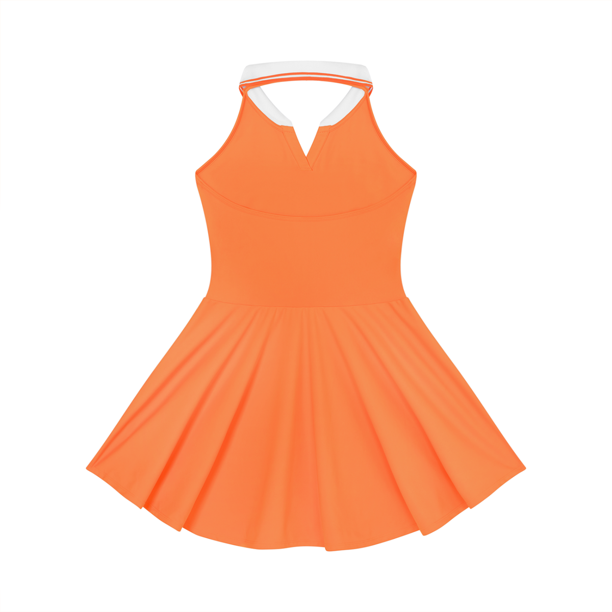 W.A.O - Women's Collared Halter A-Line Tennis Dress