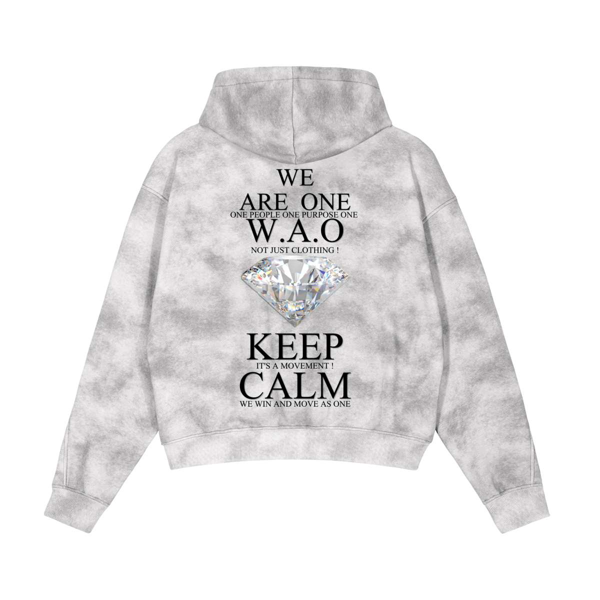 W.A.O - Dirty Washed Zip-Up Fleece Hoodie