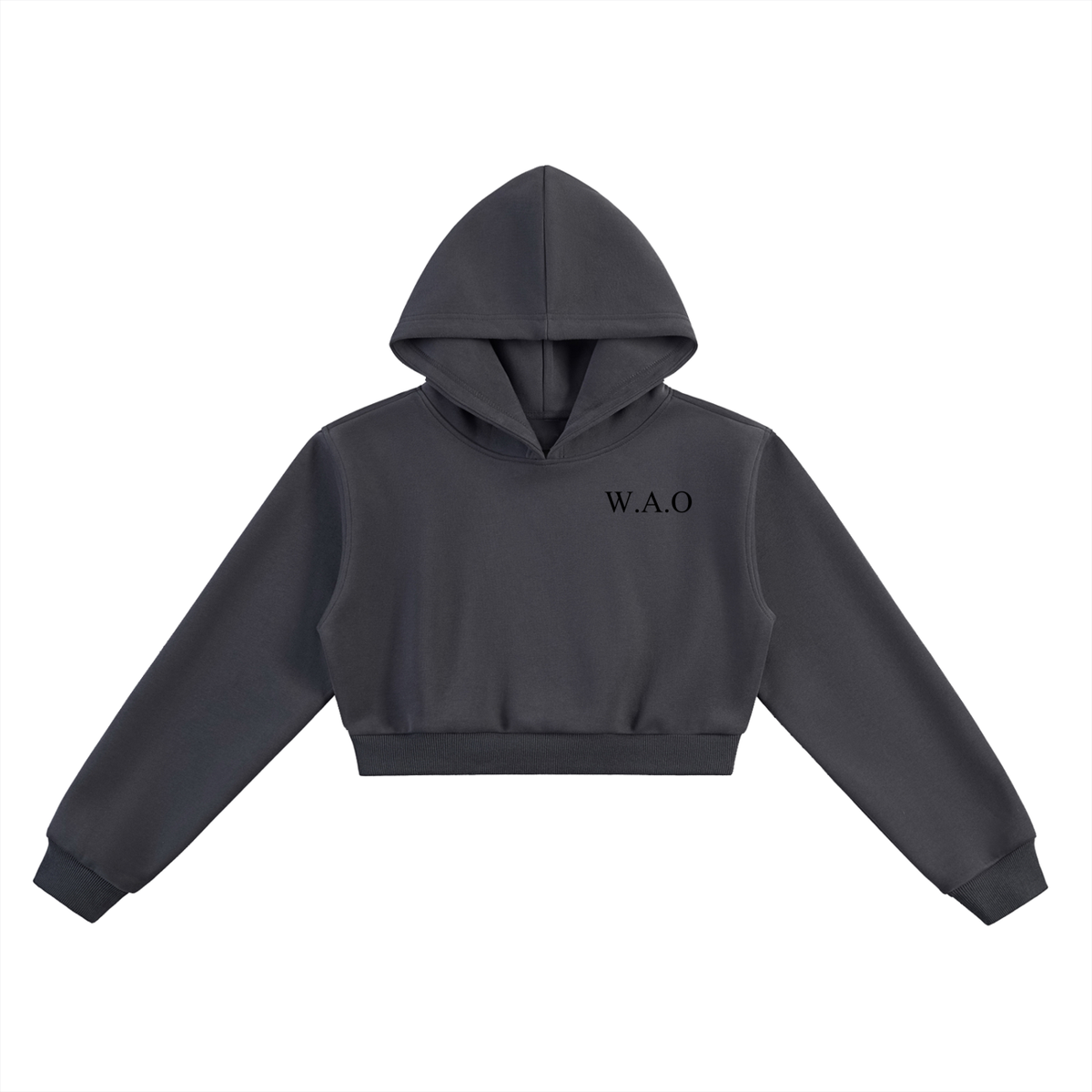 W.A.O - Women's Essential Cropped Hoodie Set Top
