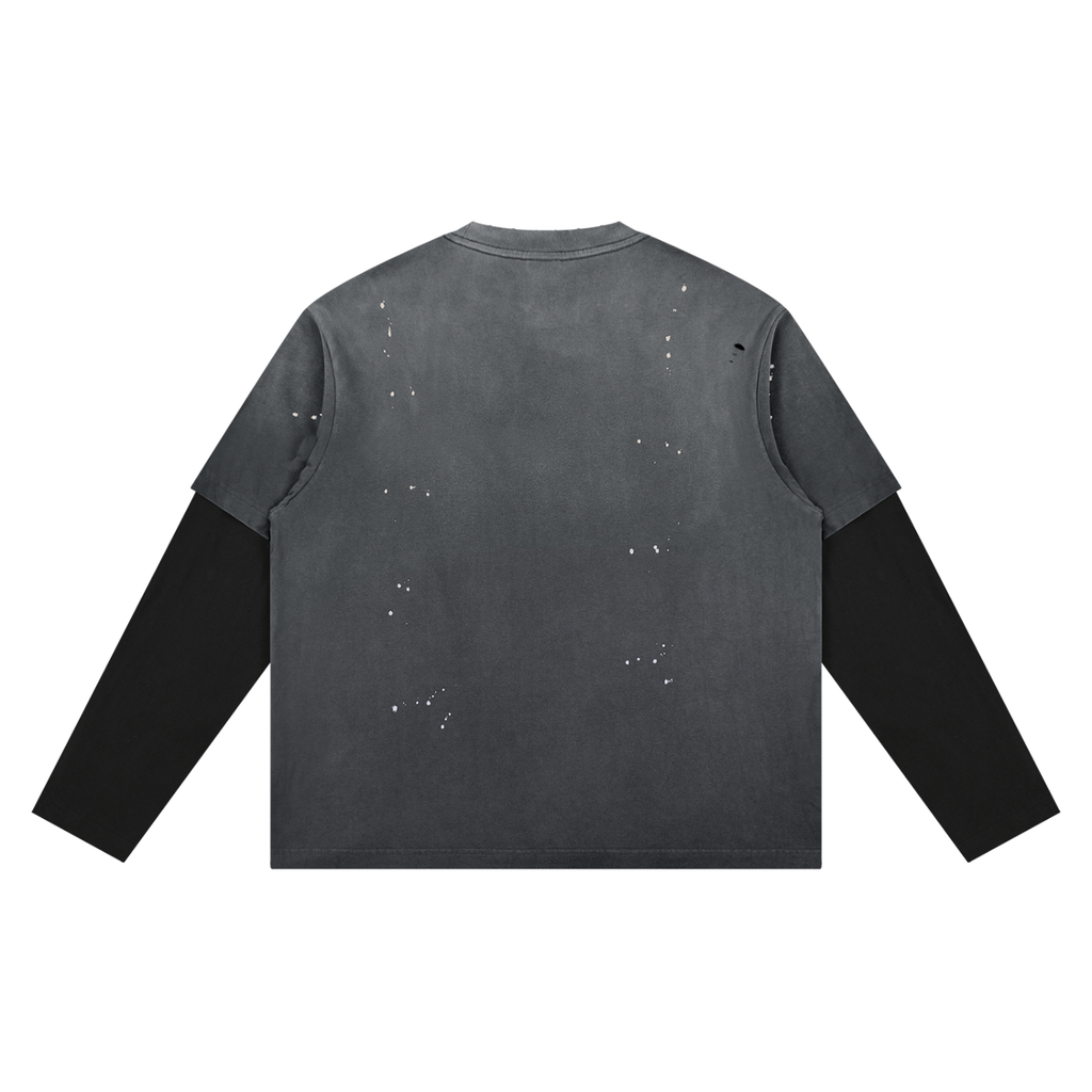 W.A.O - His Crown Unisex Vintage Wash Distressed Layer T-Shirt