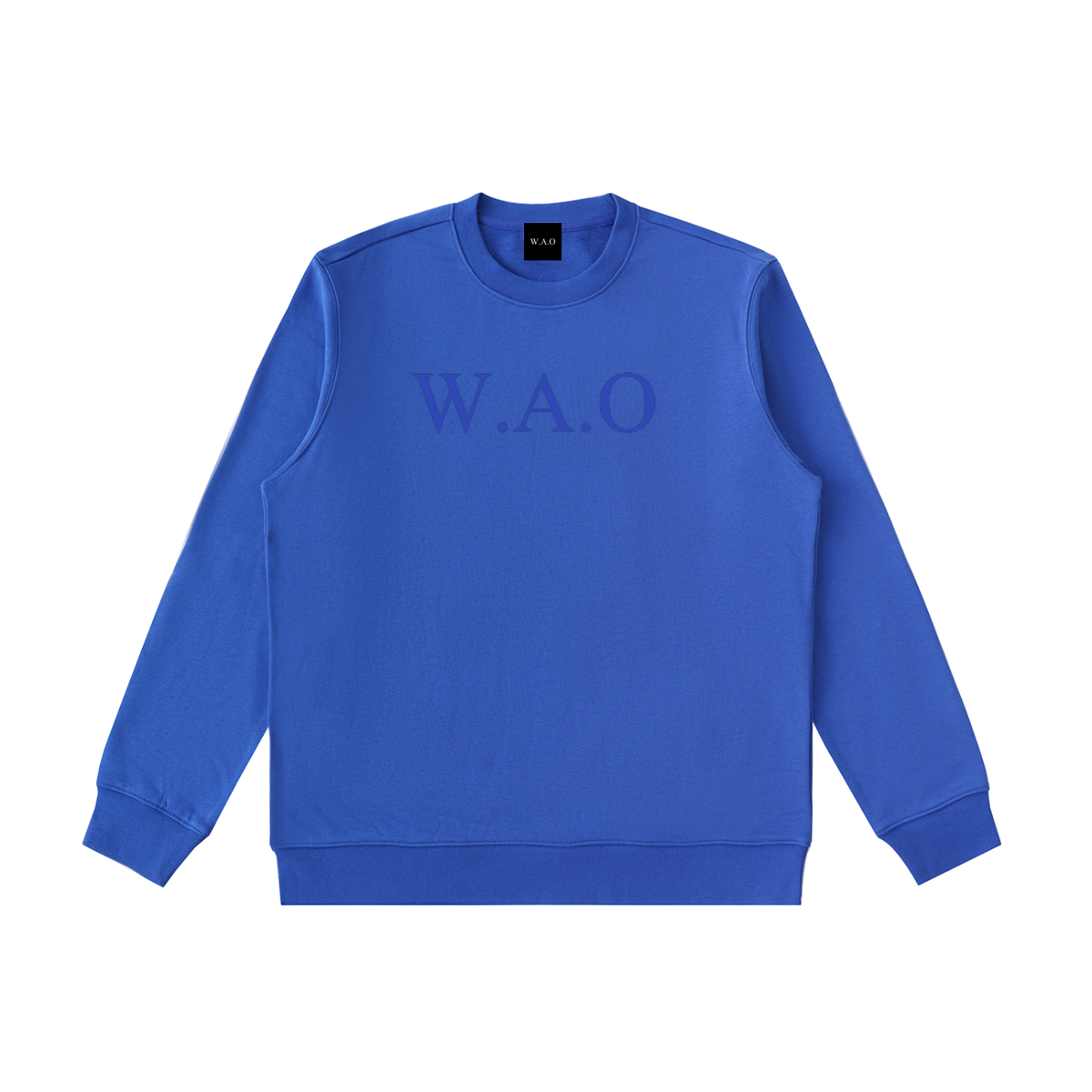 W.A.O - Blue Essential Heavyweight Crewneck  Sweatshirt Set