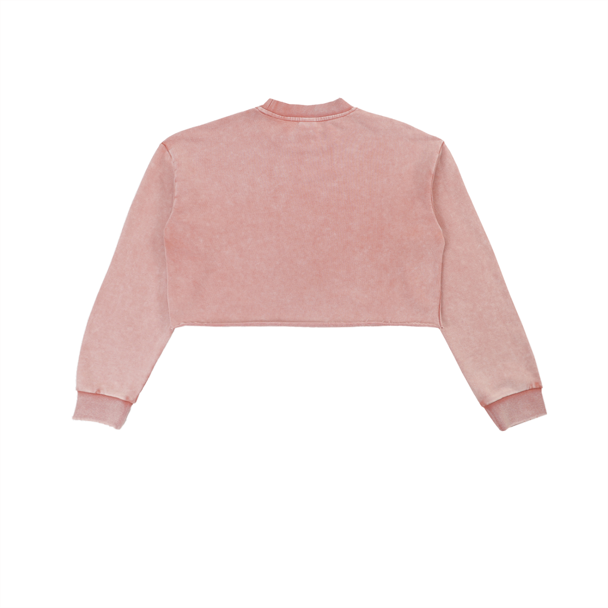 W.A.O - "Unbroken" Snow Washed Raw Edge Cropped Sweatshirt